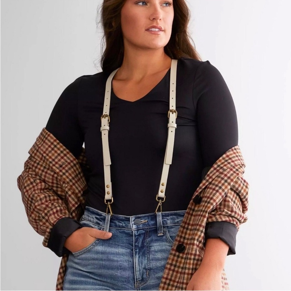 Free people hold me up leather‎ suspenders size XS/S - Picture 4 of 10